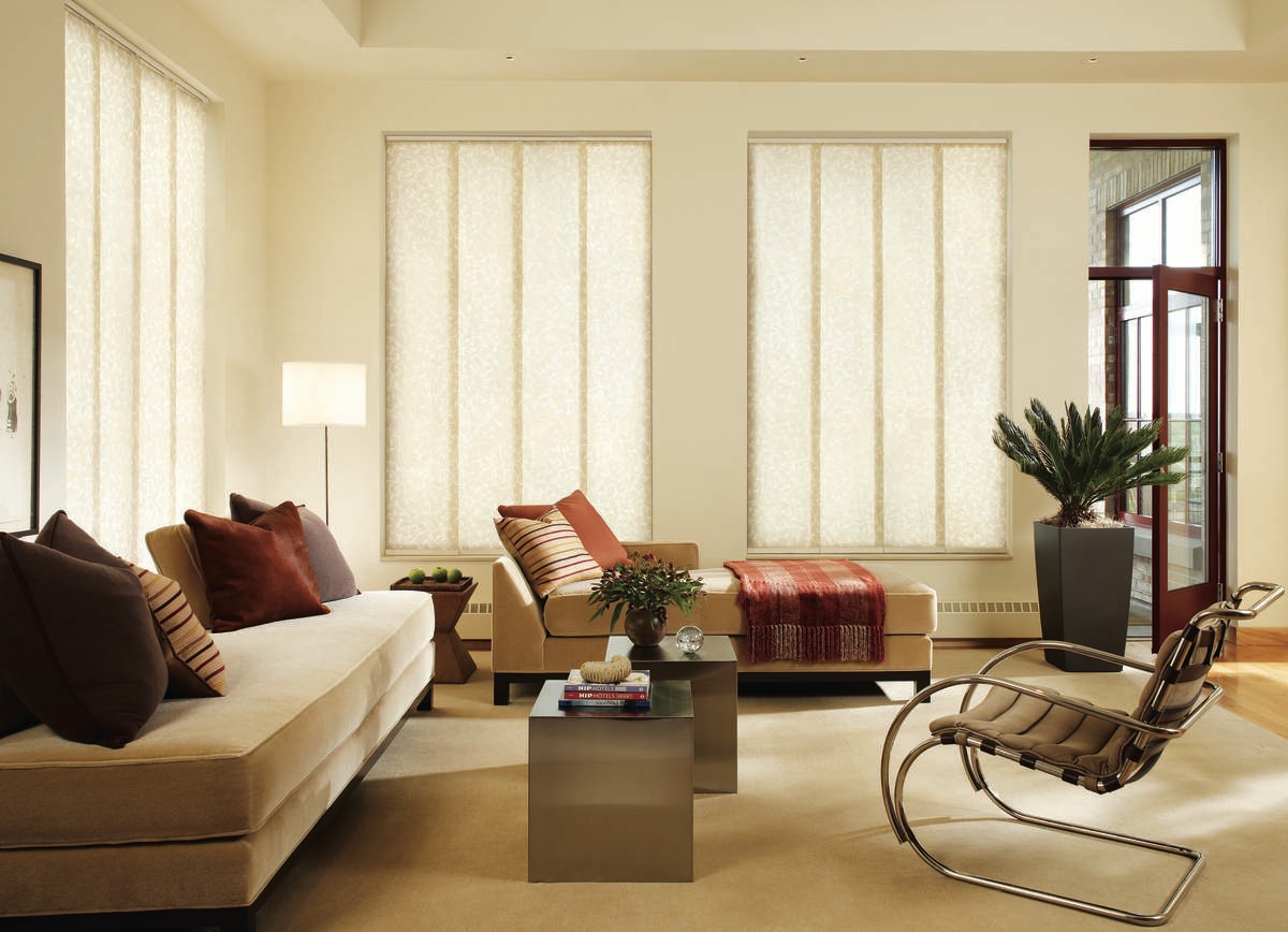 custom vertical window treatments for homes near La Quinta, California (CA) including Skyline Gliding Window Panels.